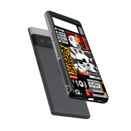 star wars collage back phone cover | glass case for google pixel 6 pro