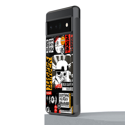 star wars collage back phone cover | glass case for google pixel 6 pro