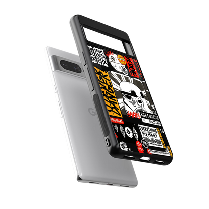 star wars collage back phone cover | glass case for google pixel 7 pro