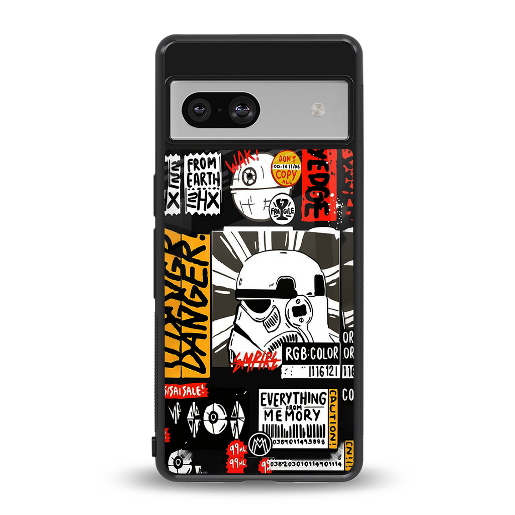 star wars collage back phone cover | glass case for Google Pixel 7