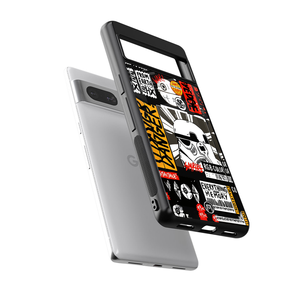 star wars collage back phone cover | glass case for Google Pixel 7