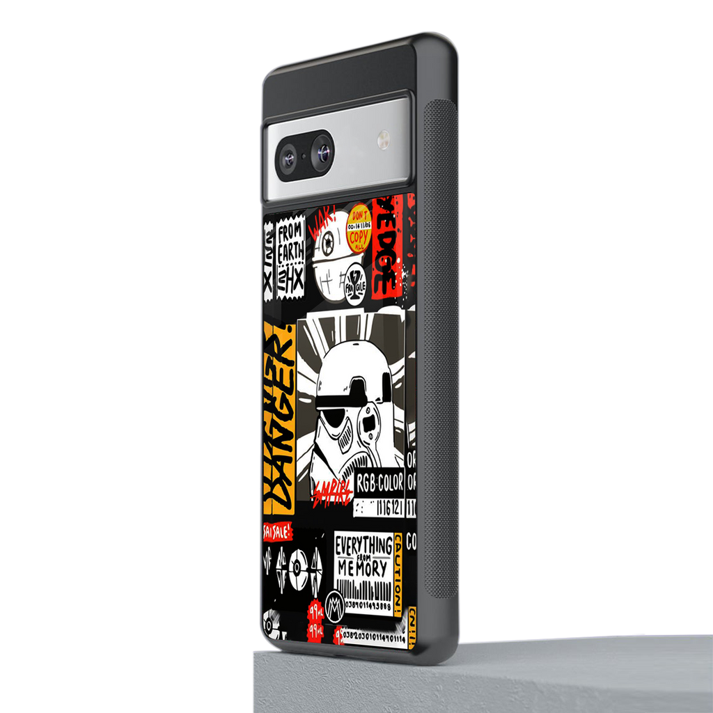 star wars collage back phone cover | glass case for Google Pixel 7