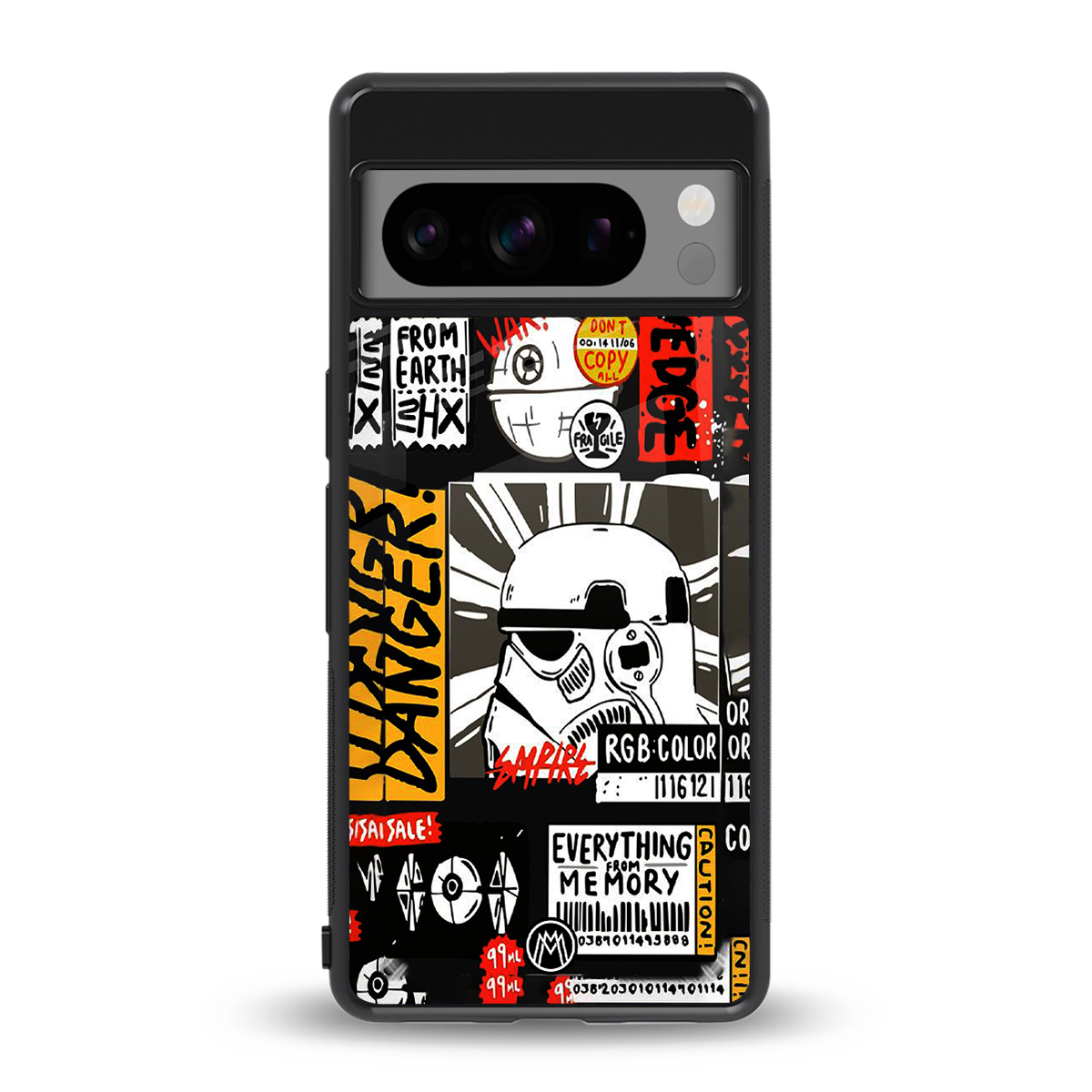 star wars collage back phone cover | glass case for google pixel 8 pro