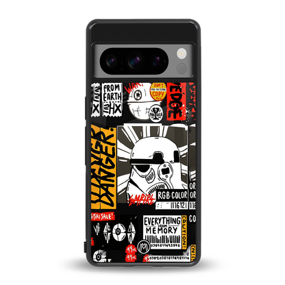 star wars collage back phone cover | glass case for google pixel 8 pro