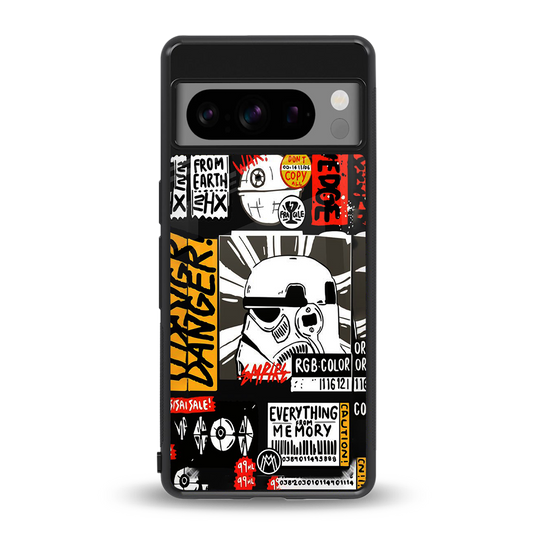 star wars collage back phone cover | glass case for google pixel 8 pro