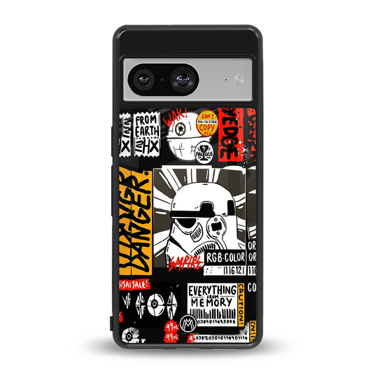 star wars collage back phone cover | glass case for Google Pixel 8