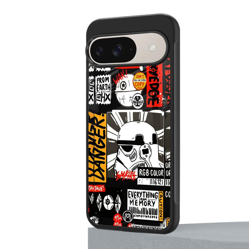 star wars collage back phone cover | glass case for google pixel 9