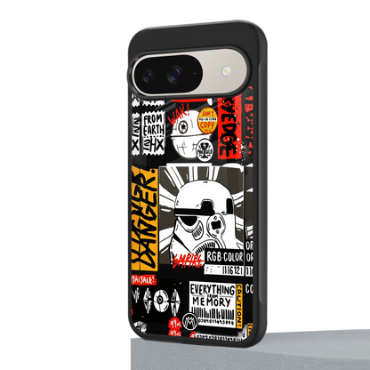 star wars collage back phone cover | glass case for google pixel 9