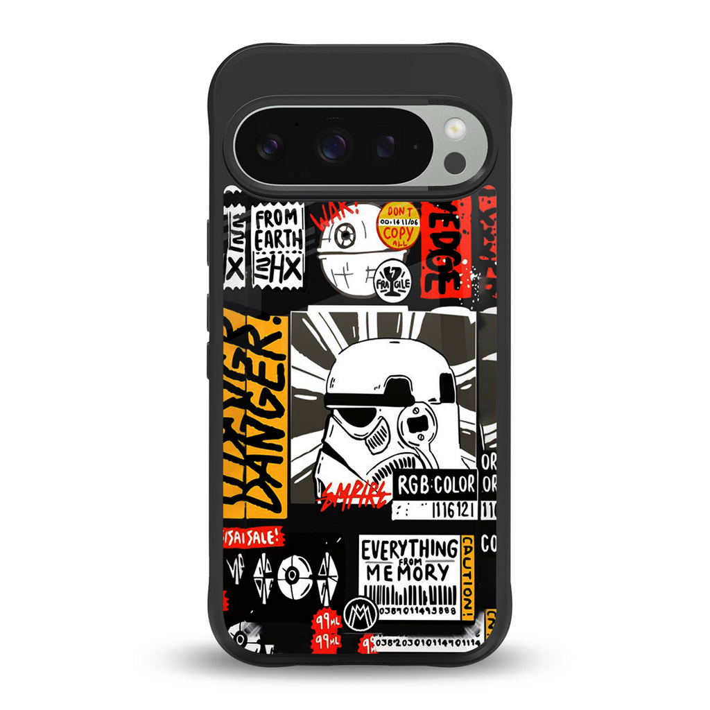 star wars collage back phone cover | glass case for google pixel 9 pro