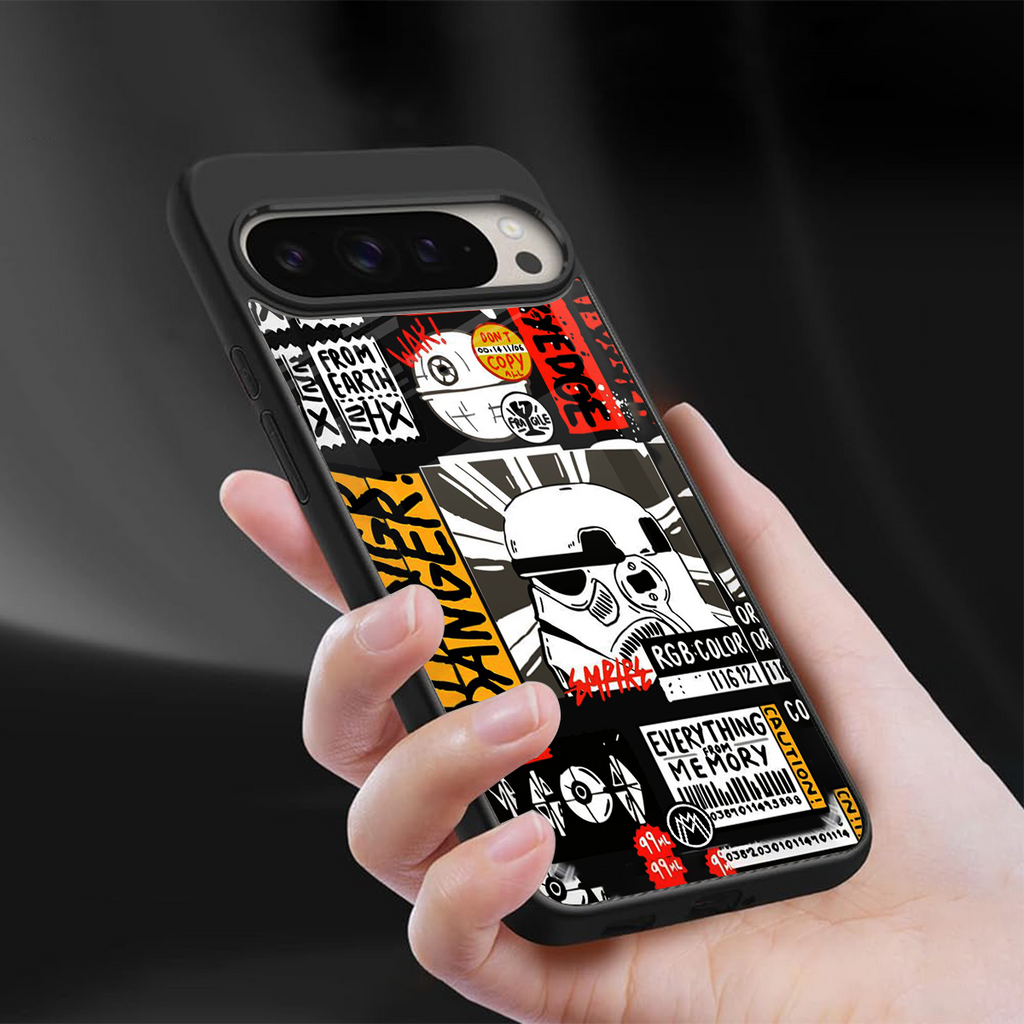 star wars collage back phone cover | glass case for google pixel 9 pro