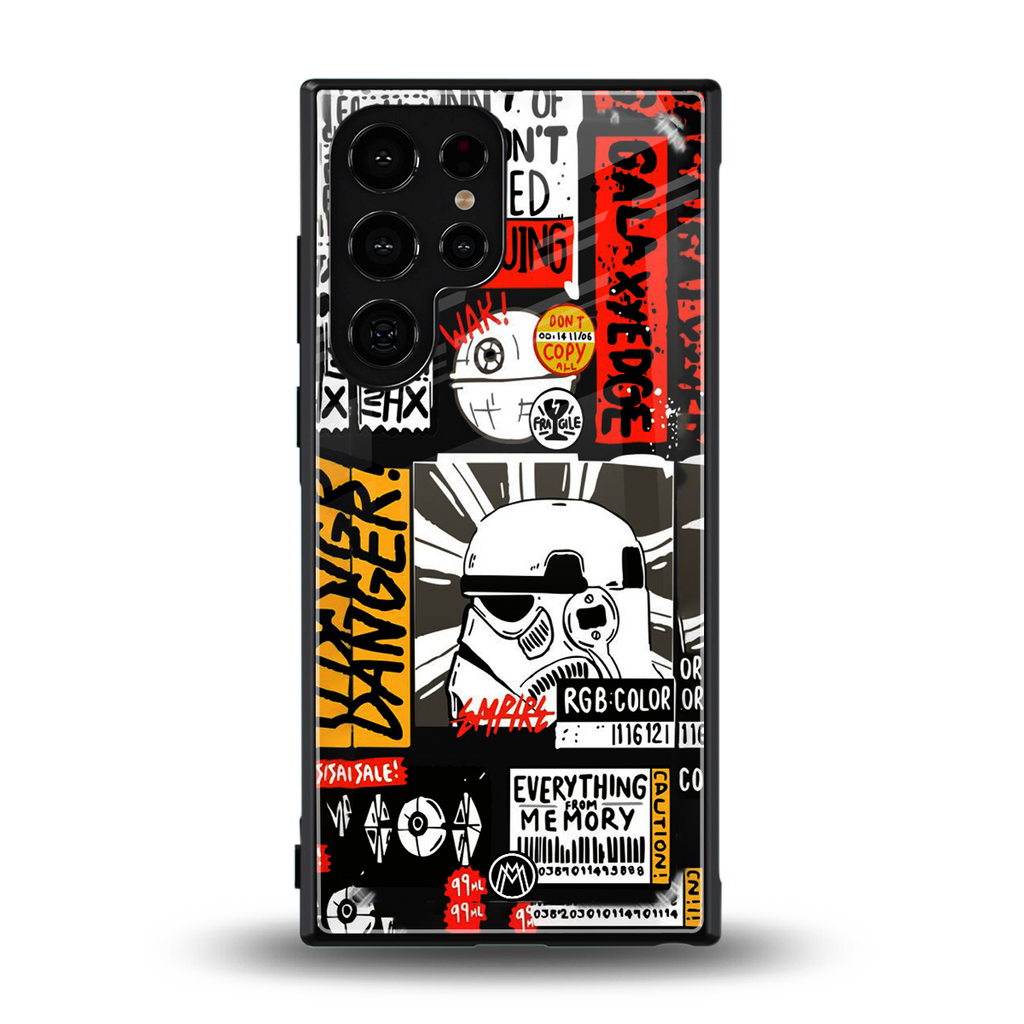 star wars collage back phone cover | glass case for samsung galaxy s23 ultra