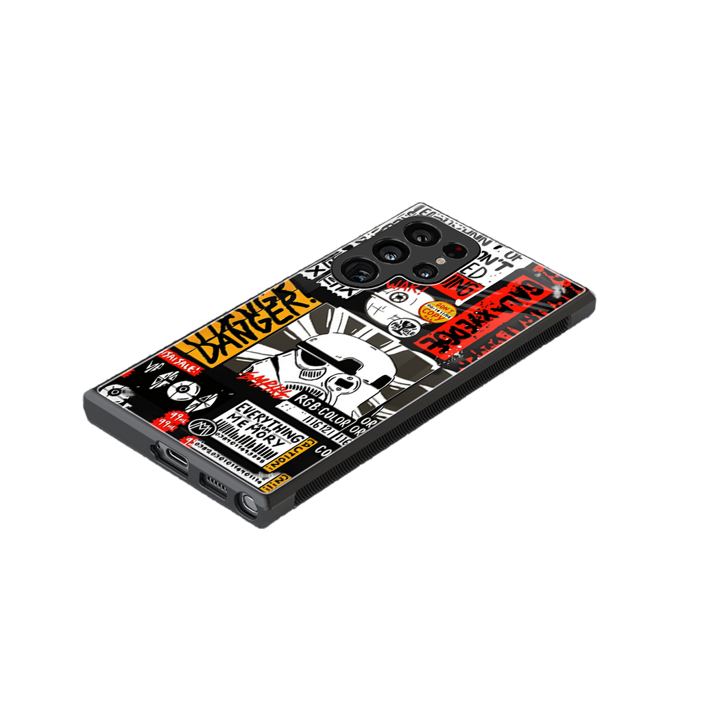 star wars collage back phone cover | glass case for samsung galaxy s23 ultra