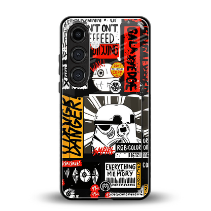 star wars collage back phone cover | glass case for samsung galaxy s23