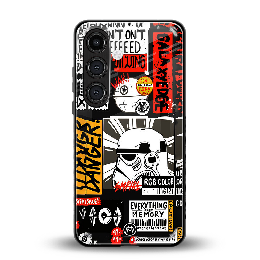 star wars collage back phone cover | glass case for samsung galaxy s25 plus