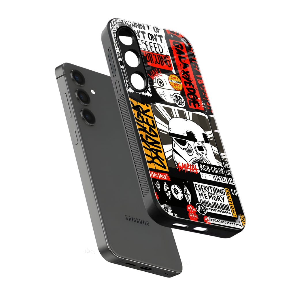 star wars collage back phone cover | glass case for samsung galaxy s24