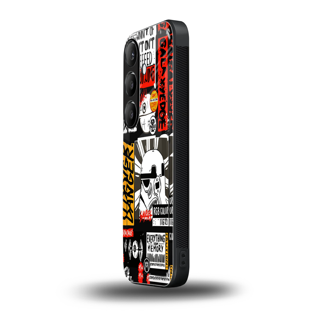 star wars collage back phone cover | glass case for samsung galaxy s24 plus