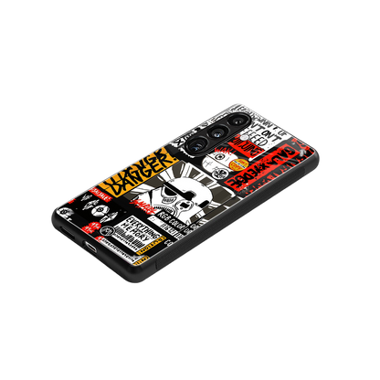 star wars collage back phone cover | glass case for samsung galaxy s23