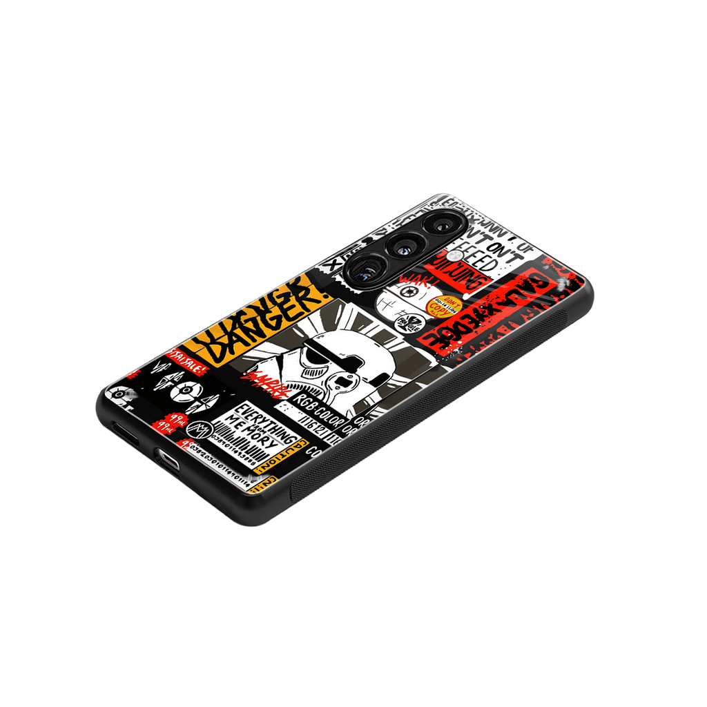 star wars collage back phone cover | glass case for samsung galaxy s24 fe