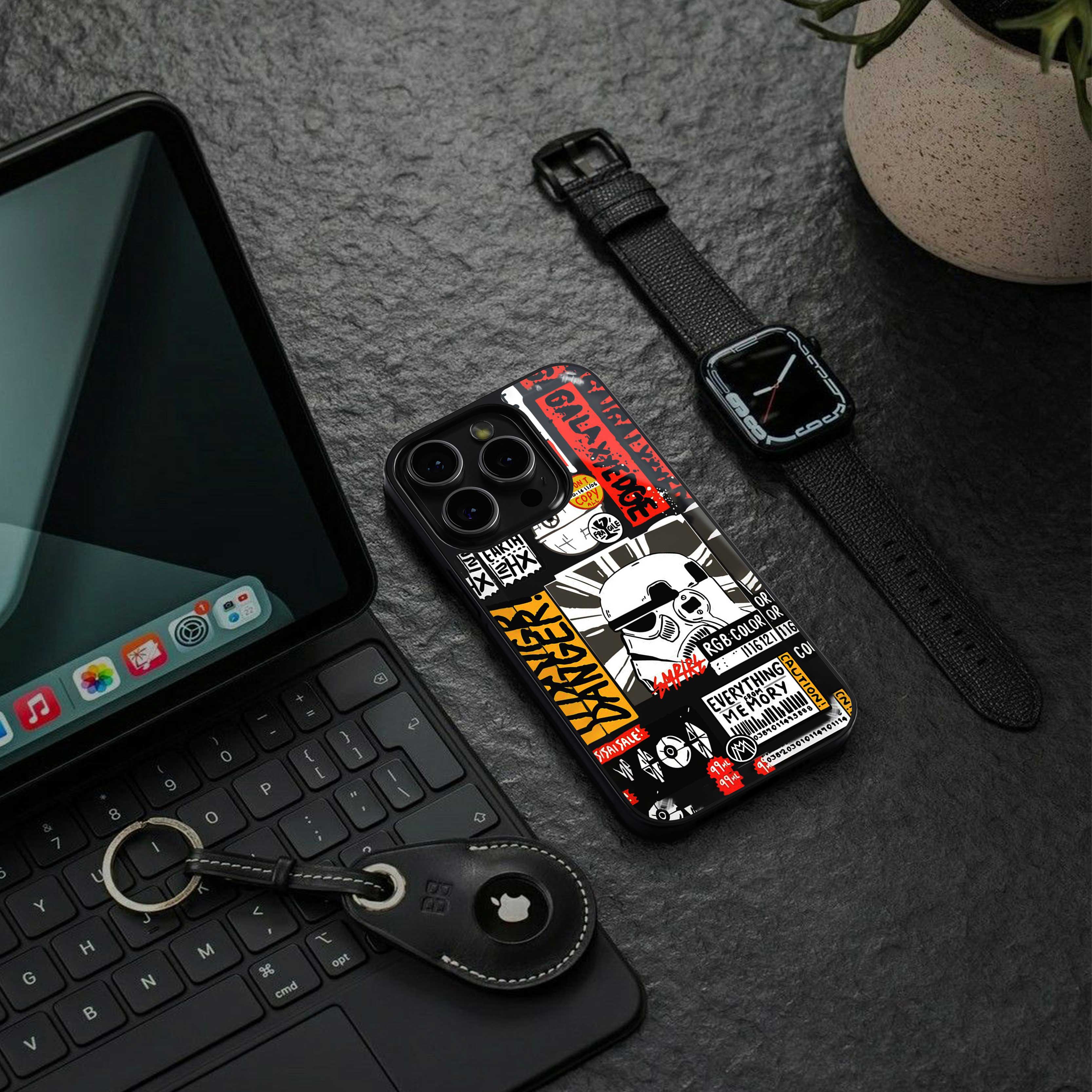 star wars collage back phone cover | glass case for samsung galaxy s23 ultra