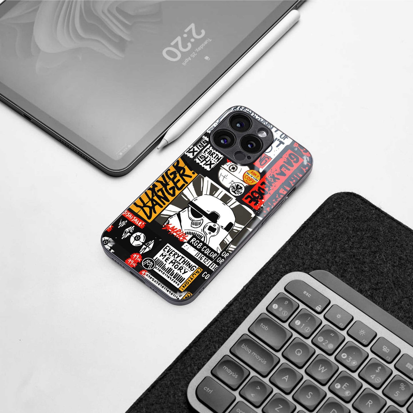 star wars collage back phone cover | glass case for iphone 16e