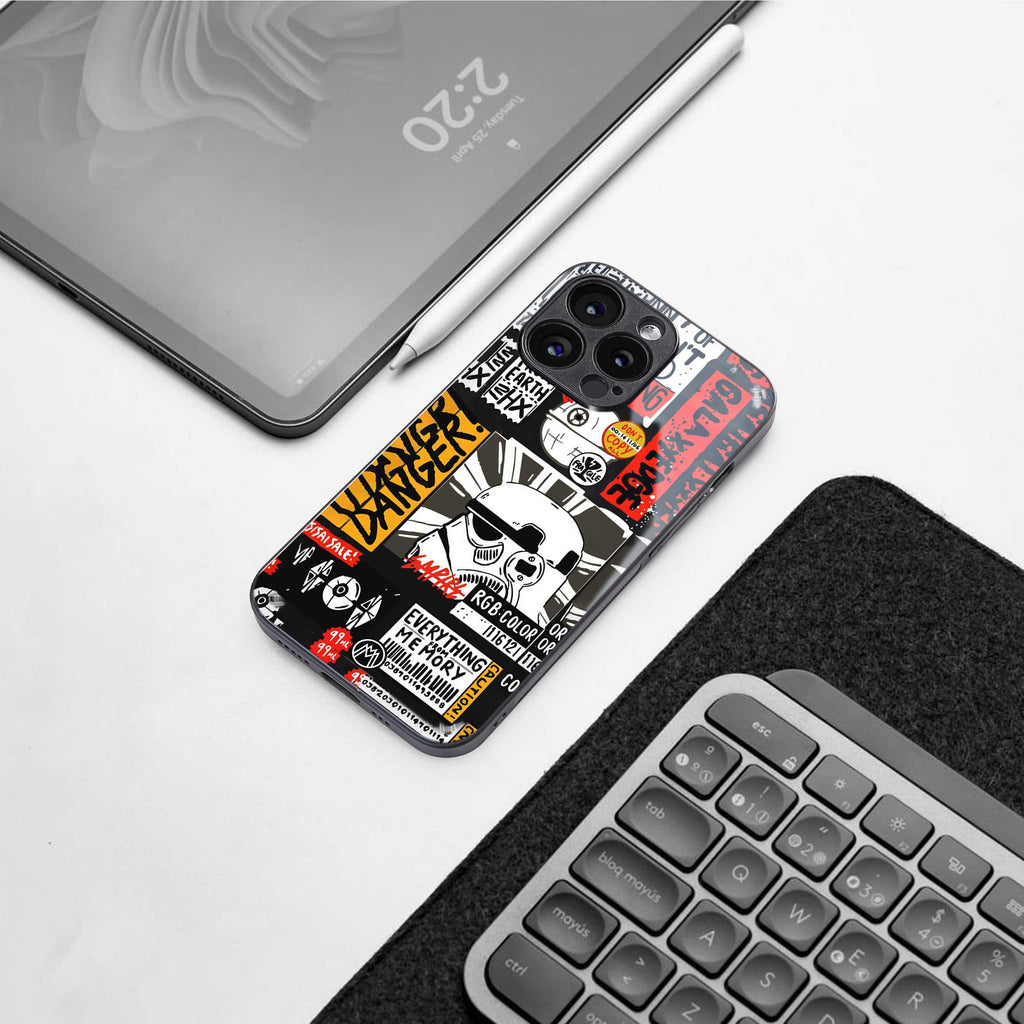 star wars collage back phone cover | glass case for iphone 13 pro max