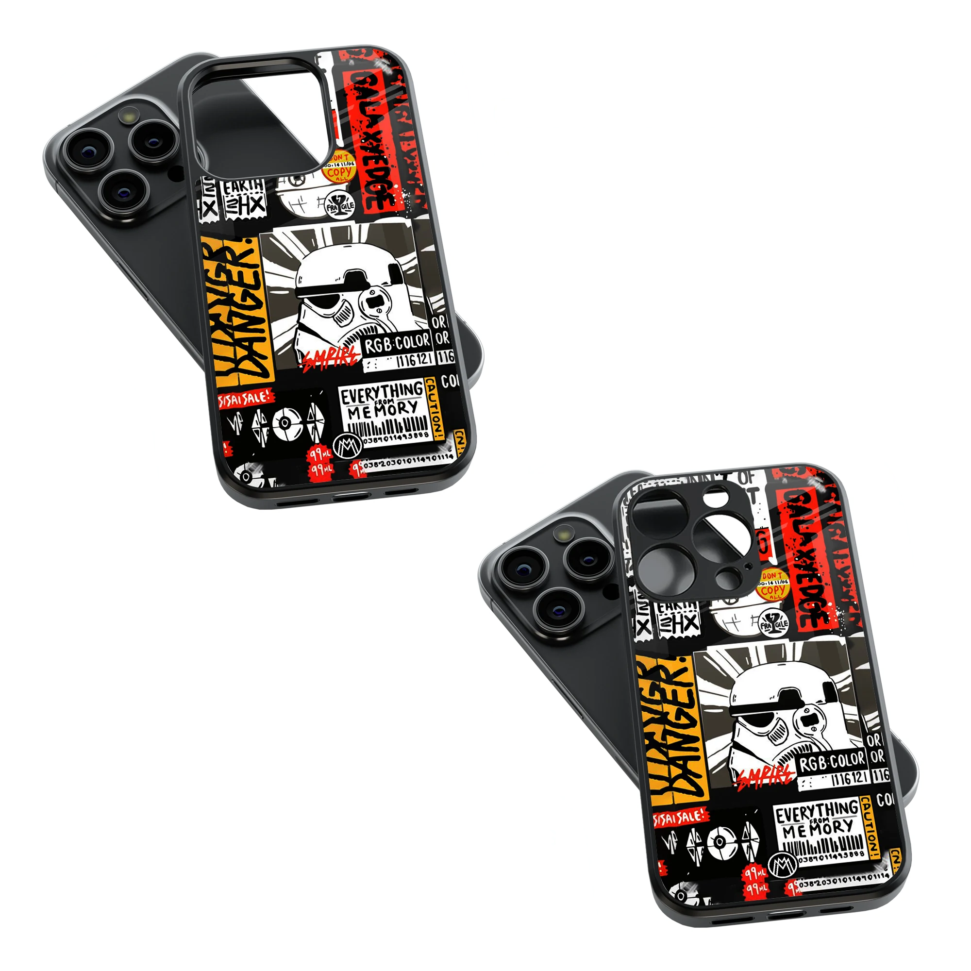 Trendy Glass Back Mobile Case for iPhone, Samsung, Redmi, OnePlus, Google Pixel, Motorola