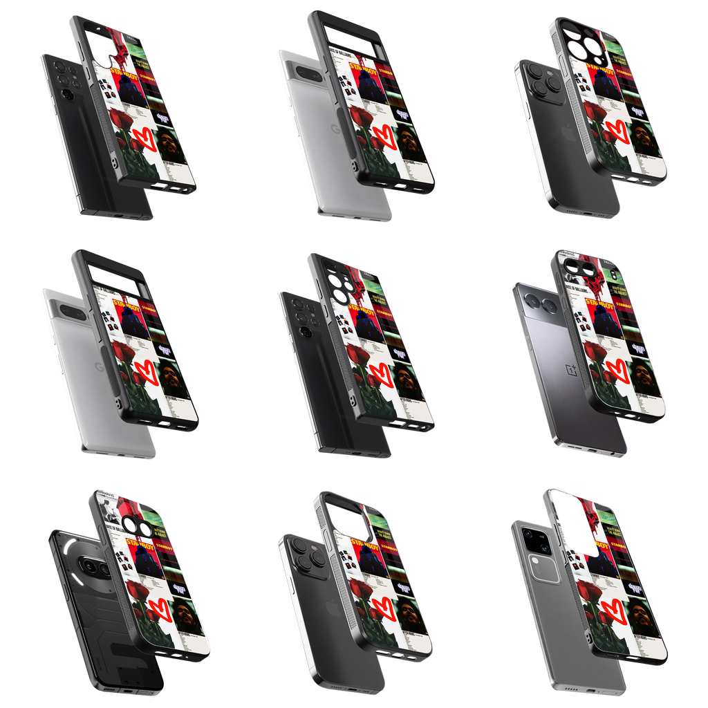 Durable Glass Back Mobile Case for iPhone, Samsung, OnePlus, Google Pixel, Redmi, Vivo, Oppo