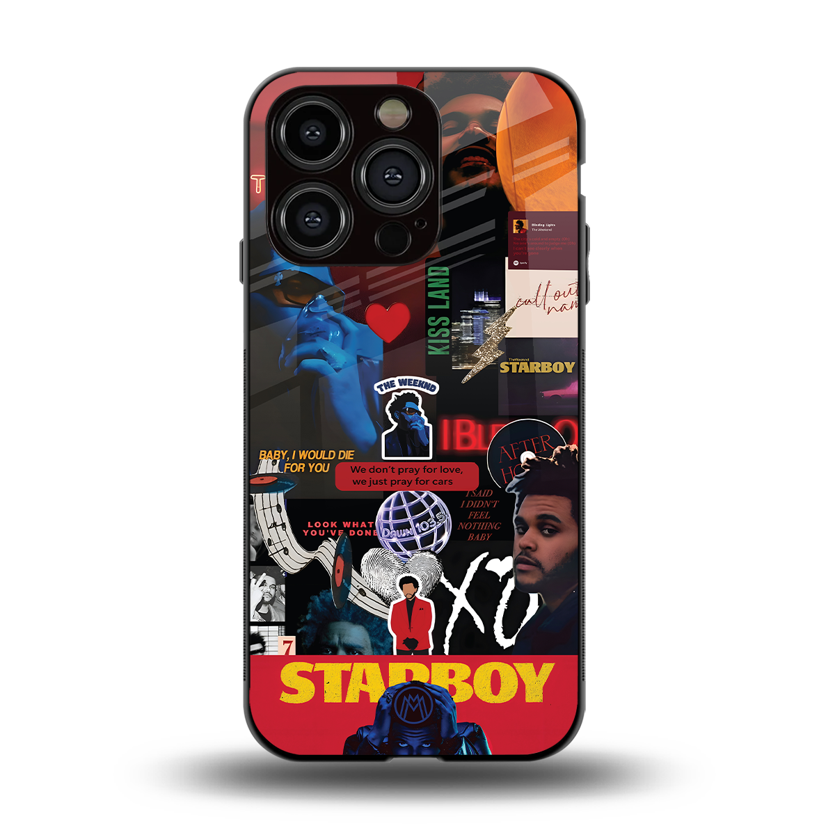 starboy mix back phone cover | glass case for iphone 13 pro