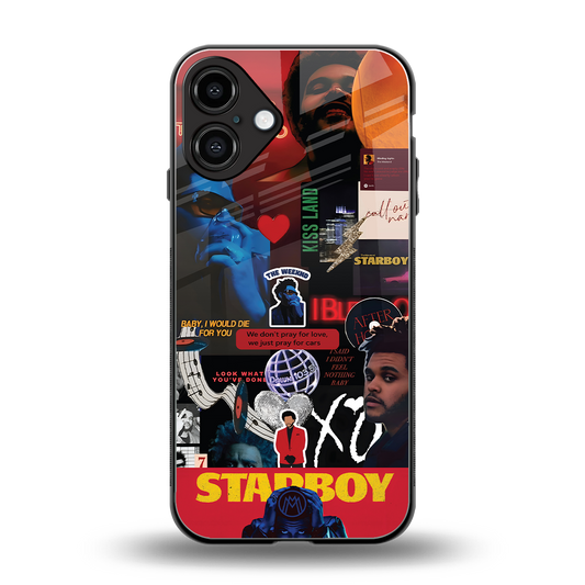 starboy mix back phone cover | glass case for iphone 16 plus