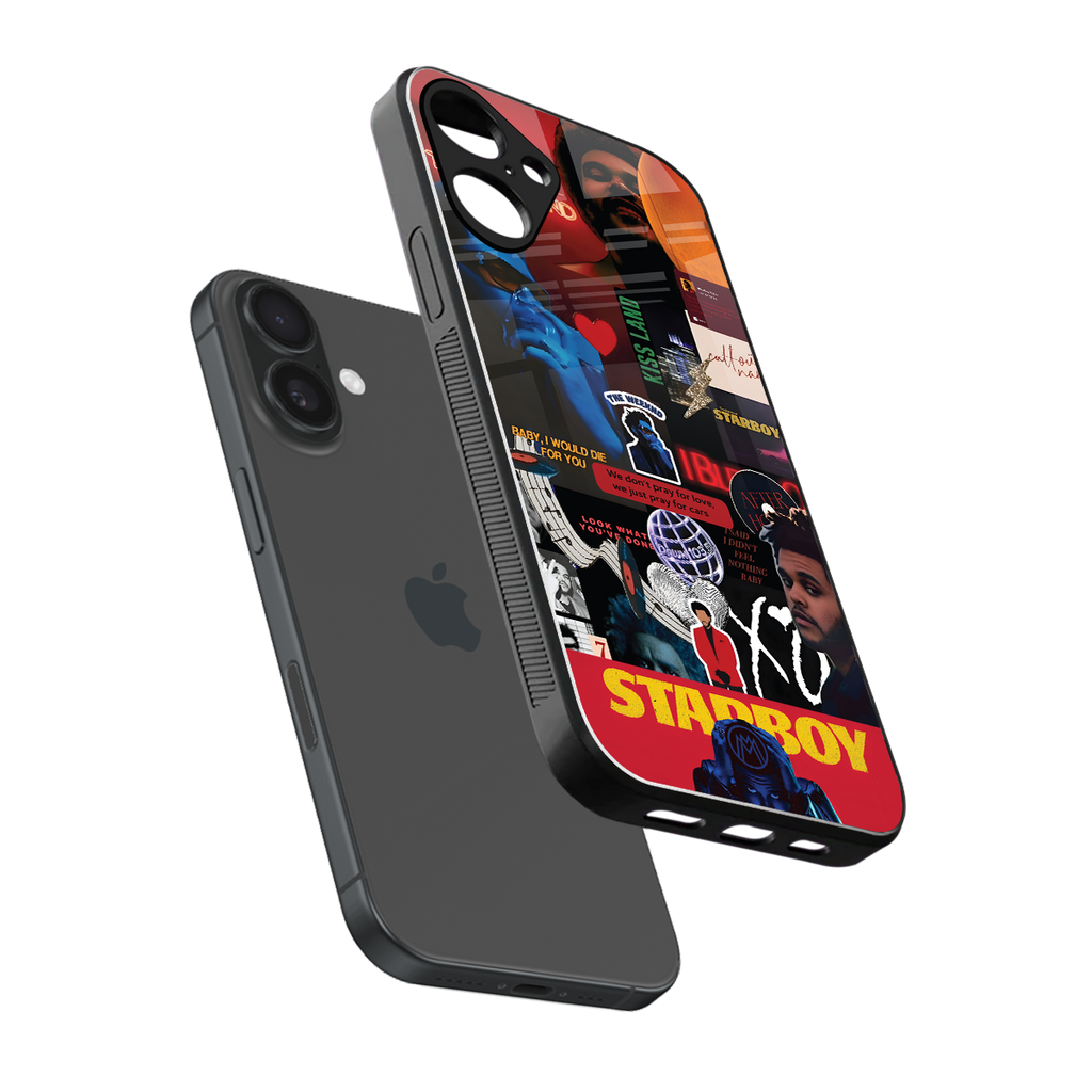 starboy mix back phone cover | glass case for iphone 16 plus