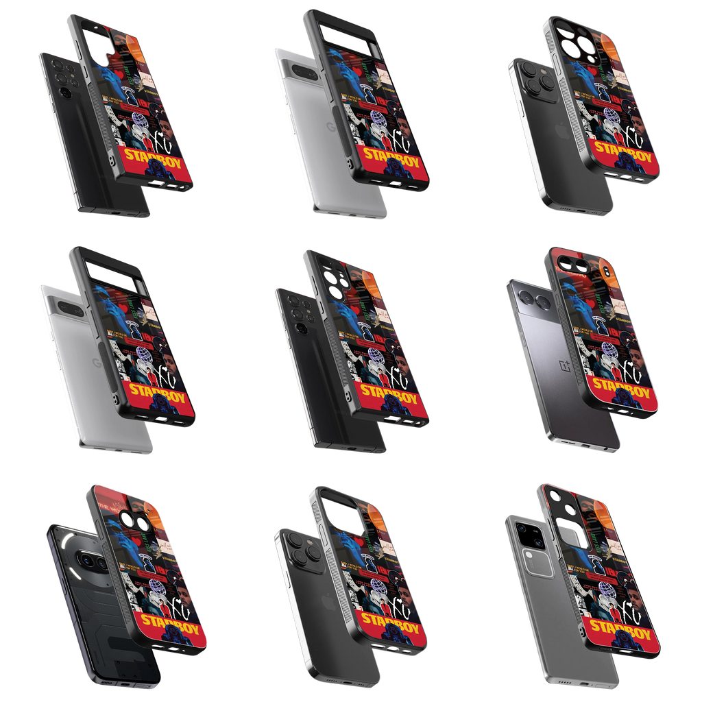 Durable Glass Back Mobile Case for iPhone, Samsung, OnePlus, Google Pixel, Redmi, Vivo, Oppo