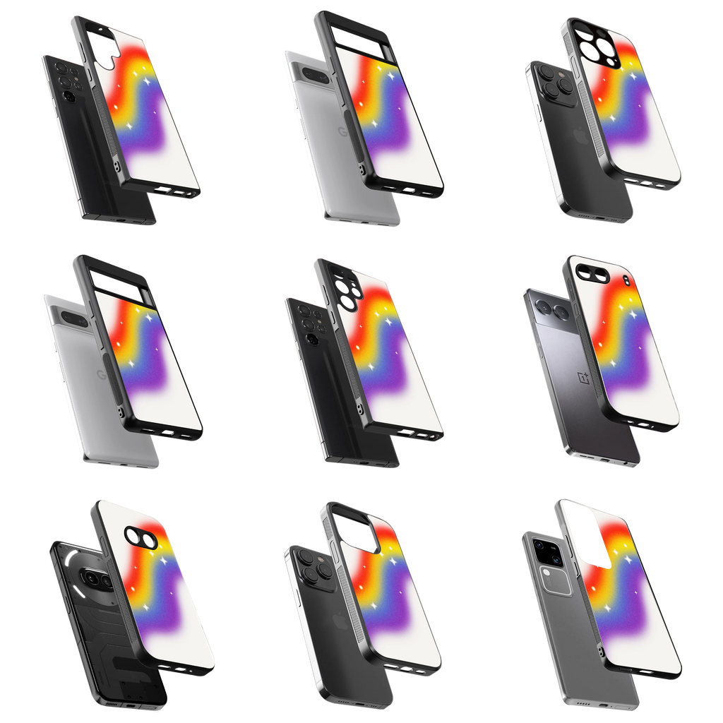 Durable Glass Back Mobile Case for iPhone, Samsung, OnePlus, Google Pixel, Redmi, Vivo, Oppo