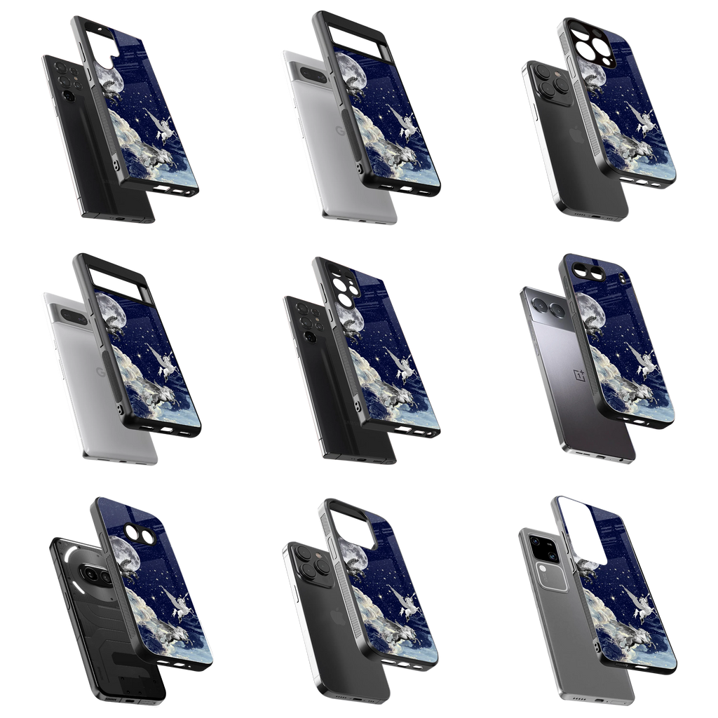 Durable Glass Back Mobile Case for iPhone, Samsung, OnePlus, Google Pixel, Redmi, Vivo, Oppo