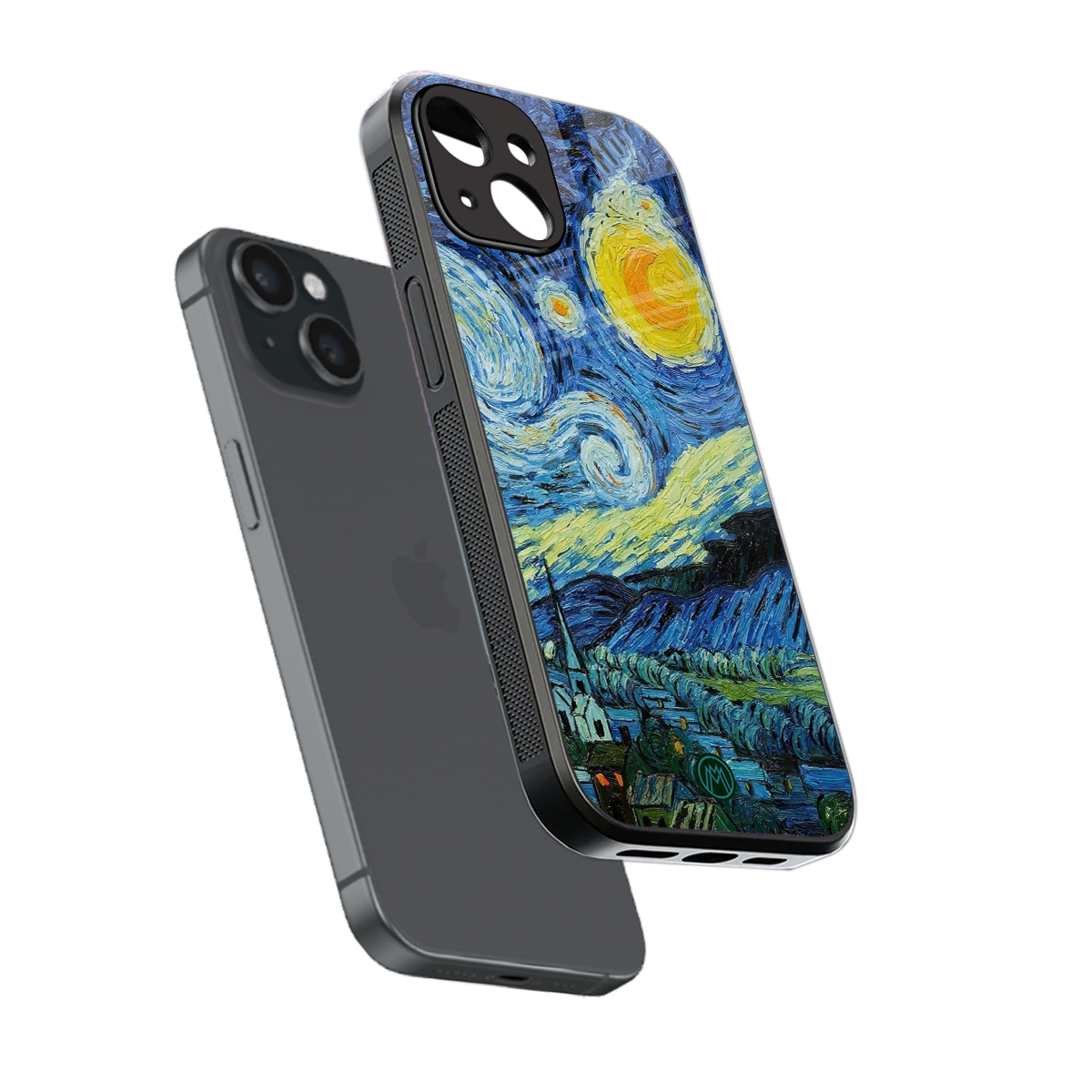 starry night back phone cover | glass case for iphone 13 mini