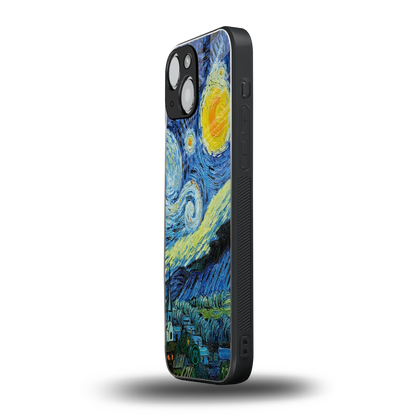 starry night back phone cover | glass case for iphone 13 mini