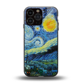 starry night back phone cover | glass case for iphone 13 pro max