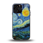 starry night back phone cover | glass case for iphone 13 pro max