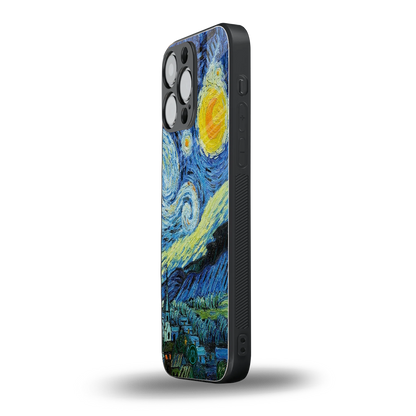 starry night back phone cover | glass case for iphone 13 pro max