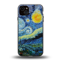 starry night back phone cover | glass case for iphone 15 plus