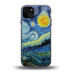 starry night back phone cover | glass case for iphone 15 plus