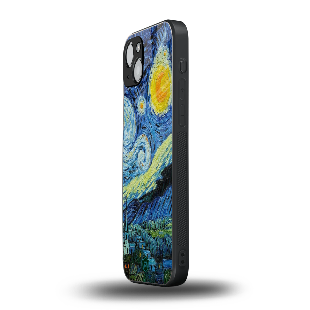starry night back phone cover | glass case for iphone 15 plus