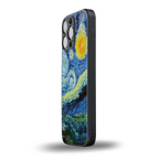 starry night back phone cover | glass case for iphone 15 pro max