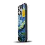 starry night back phone cover | glass case for iphone 15 pro