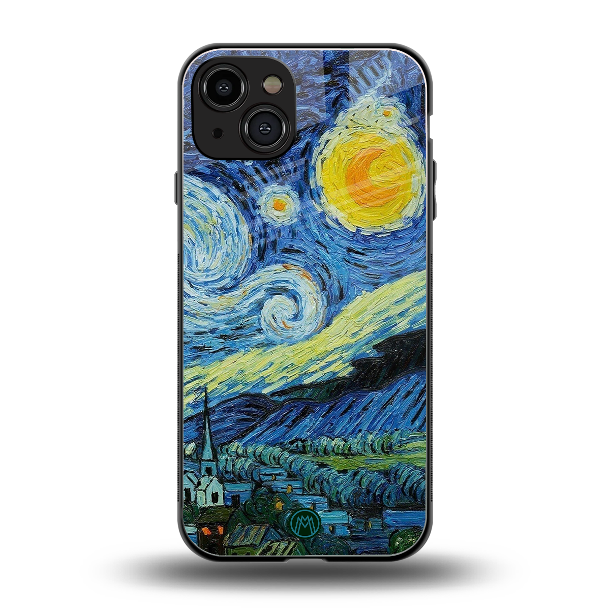 starry night back phone cover | glass case for iphone 15