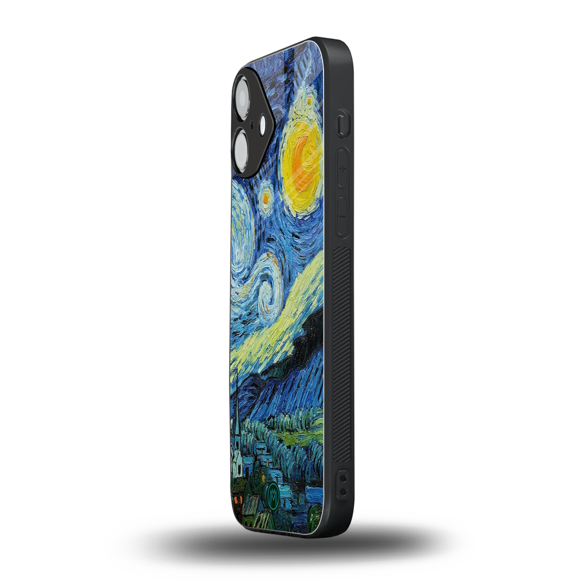 starry night back phone cover | glass case for iphone 16 plus