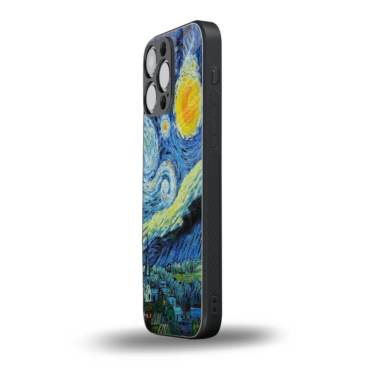 starry night back phone cover | glass case for iphone 16 pro max