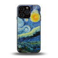 starry night back phone cover | glass case for iphone 16 pro