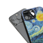 starry night back phone cover | glass case for iphone 14 pro