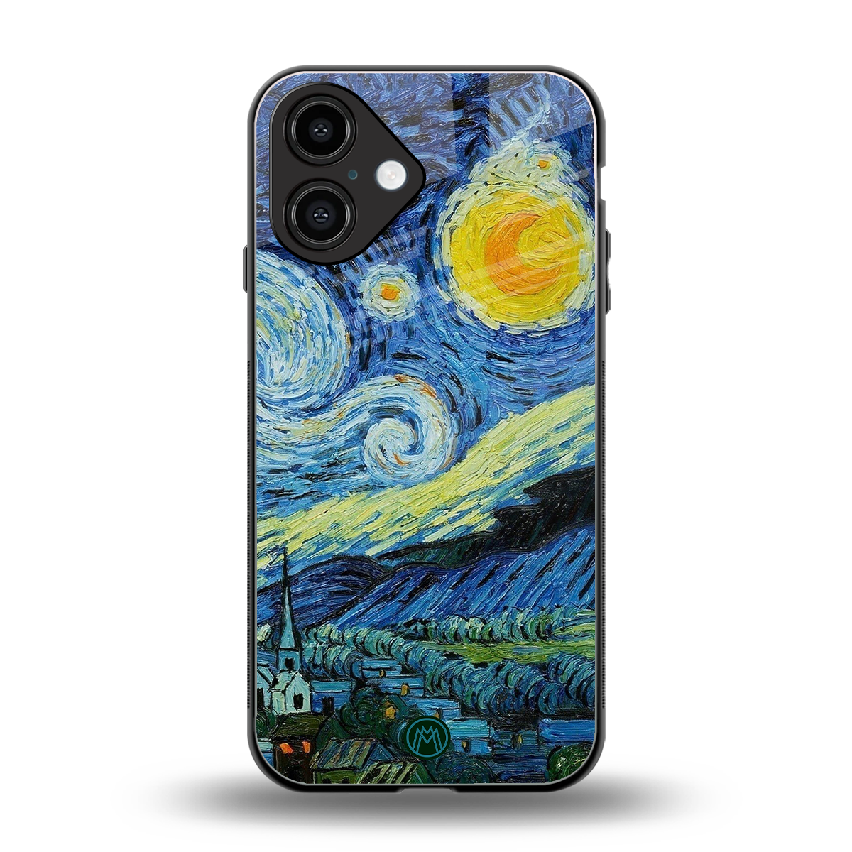 starry night back phone cover | glass case for iphone 16