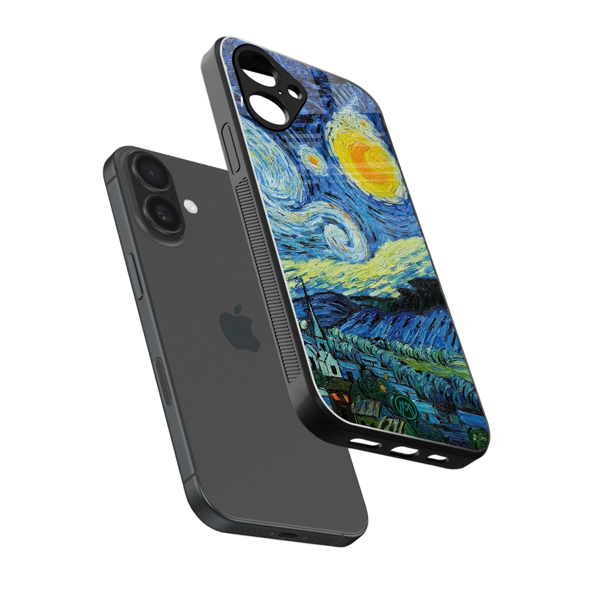 starry night back phone cover | glass case for iphone 16